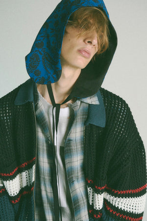 【THE JEAN PIERRE】"ジップメッシュニットシャツ"