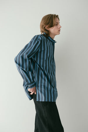[nuterm] "Band collar pullover shirt"