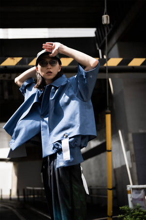 [Licht Bestreben] "Half-sleeve trench shirt"