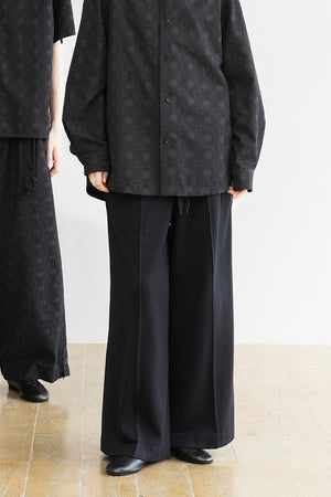 [ETHOSENS] "Super 140's wool pin-tuck sweatpants"